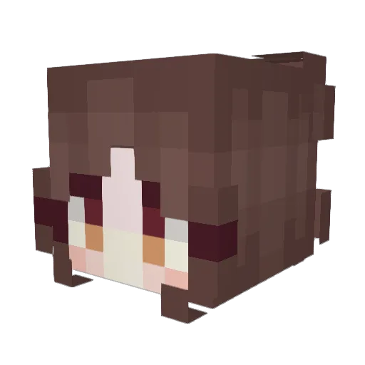 emagotchi Minecraft avatar head, 3D render