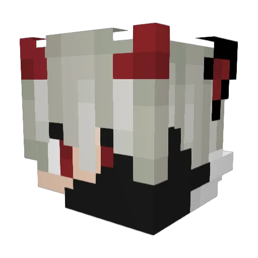 emailform Minecraft avatar head, 3D render