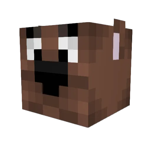 emaleltra Minecraft avatar head, 3D render