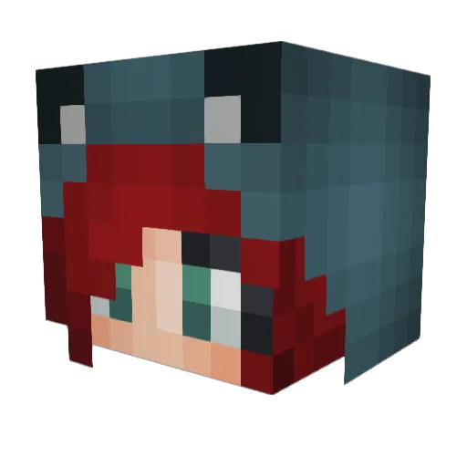 emalieth Minecraft avatar head, 3D render