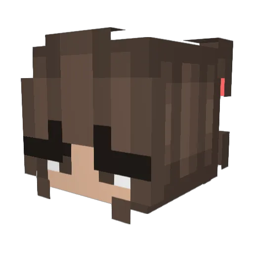 emamamamama Minecraft avatar head, 3D render