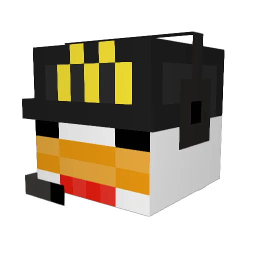 eman911 Minecraft avatar head, 3D render