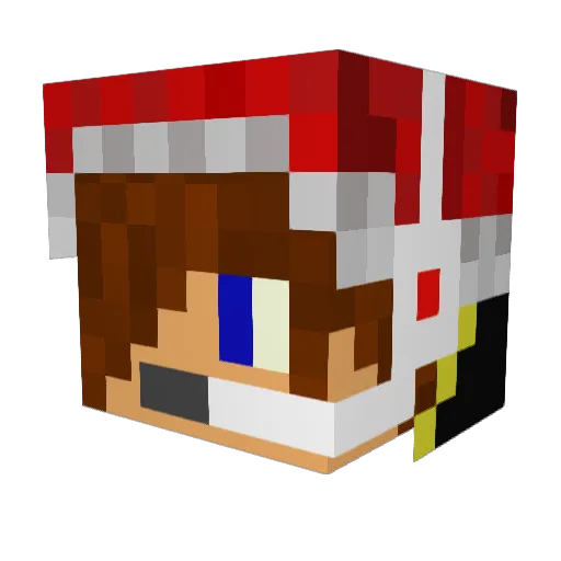 emanc44 Minecraft avatar head, 3D render