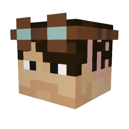 emaniak Minecraft avatar head, 3D render