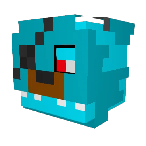 emanspeaking Minecraft avatar head, 3D render