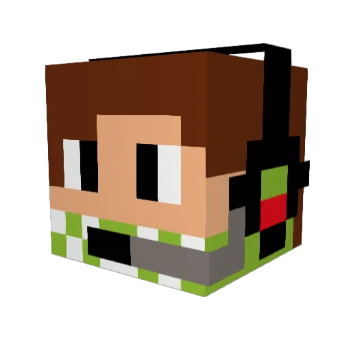 emanuel13 Minecraft avatar head, 3D render