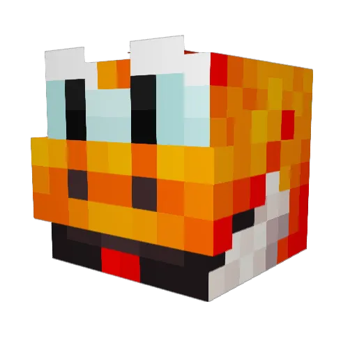 emaralt Minecraft avatar head, 3D render