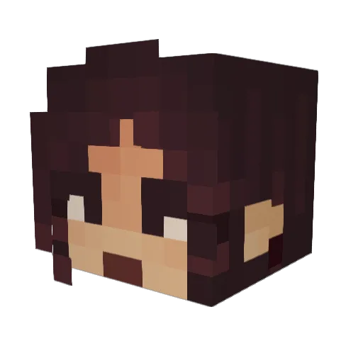 emb1y Minecraft avatar head, 3D render