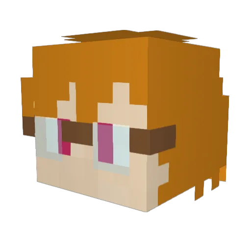 embii_ Minecraft avatar head, 3D render