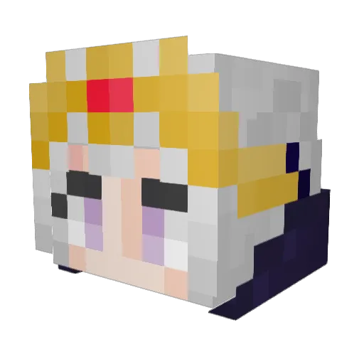 emblebeee Minecraft avatar head, 3D render