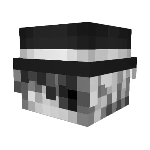 embod Minecraft avatar head, 3D render