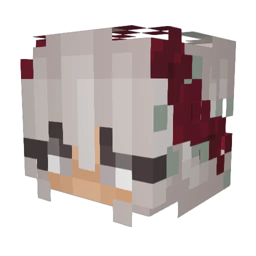 embracing Minecraft avatar head, 3D render