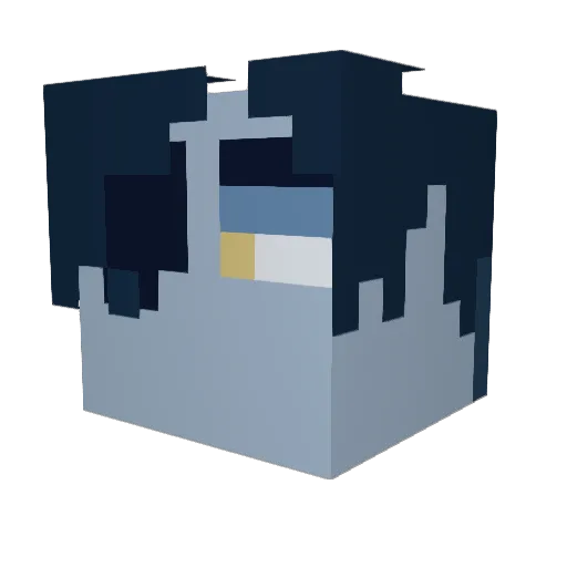 embraquil Minecraft avatar head, 3D render
