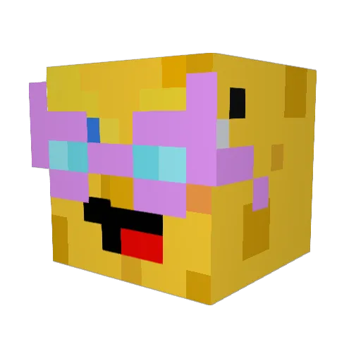 emcecilia Minecraft avatar head, 3D render
