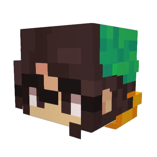 emde_1001 Minecraft avatar head, 3D render