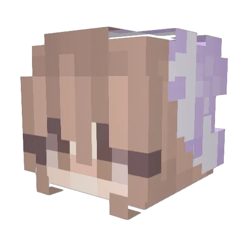 emeelia Minecraft avatar head, 3D render