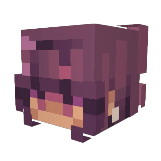 emeguppy Minecraft avatar head, 3D render