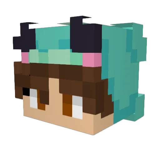 emellan Minecraft avatar head, 3D render