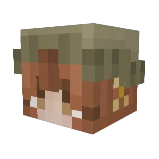 ememie Minecraft avatar head, 3D render
