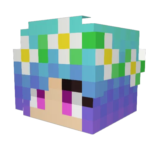 emeonparas Minecraft avatar head, 3D render