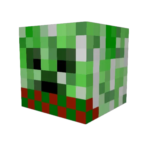 emerald16 Minecraft avatar head, 3D render