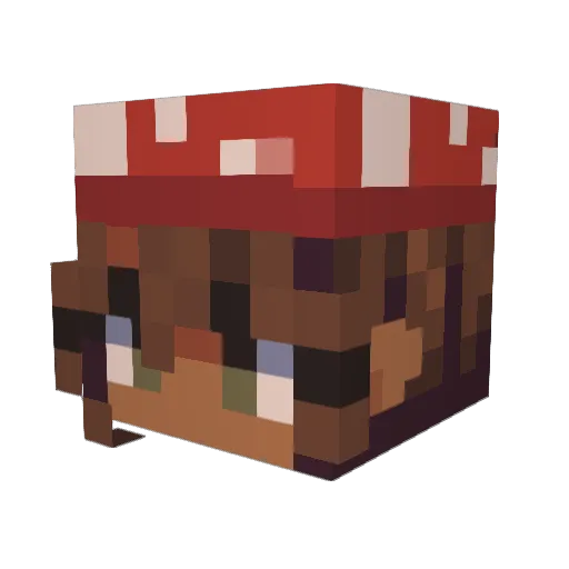 emerald_clover Minecraft avatar head, 3D render