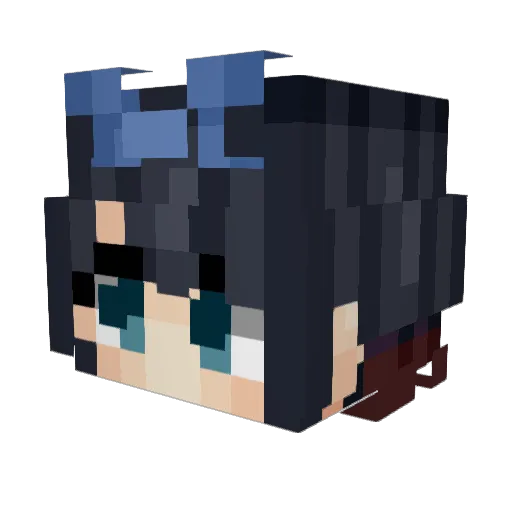 emerald_o Minecraft avatar head, 3D render