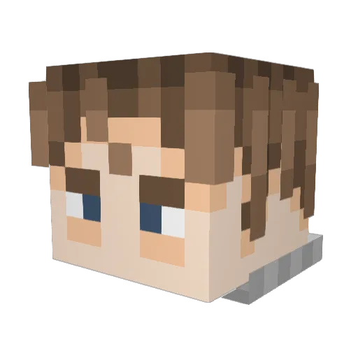 emeraldknight__ Minecraft avatar head, 3D render