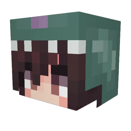emeraldxx Minecraft avatar head, 3D render