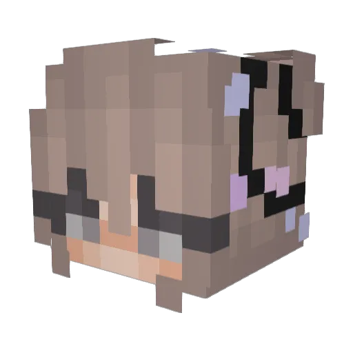 emerieee Minecraft avatar head, 3D render