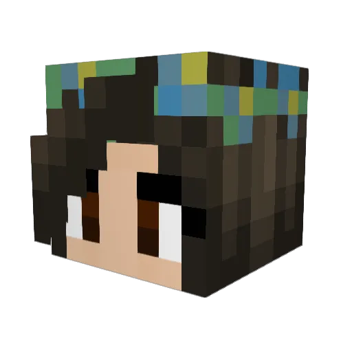 emerzzz Minecraft avatar head, 3D render