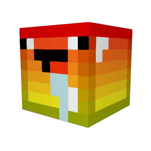 emg08 Minecraft avatar head, 3D render
