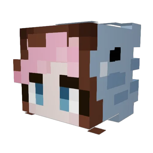 emgirl1 Minecraft avatar head, 3D render