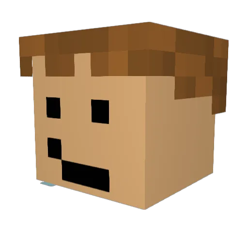 emgkiii Minecraft avatar head, 3D render