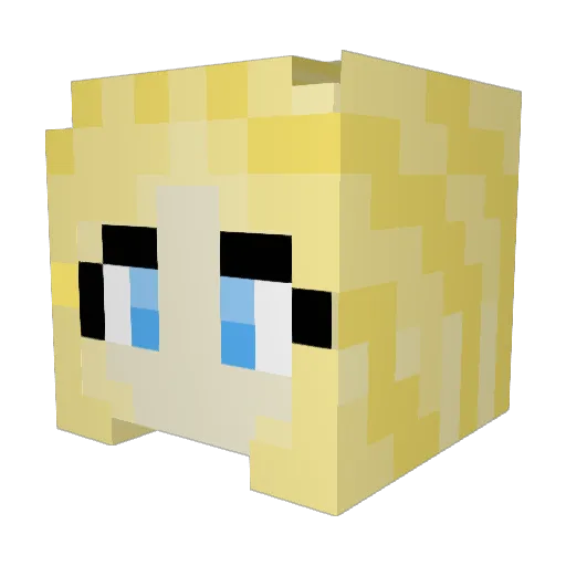 emgonz Minecraft avatar head, 3D render