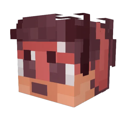 emialis Minecraft avatar head, 3D render