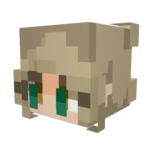 emidiewolke Minecraft avatar head, 3D render