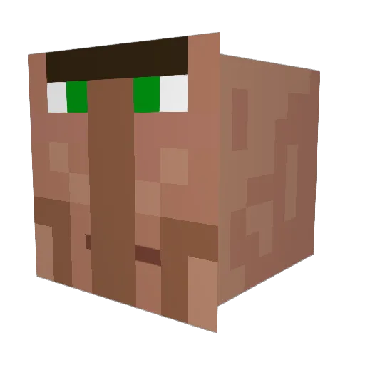 emieleger Minecraft avatar head, 3D render