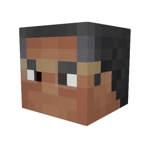 emielsheep Minecraft avatar head, 3D render