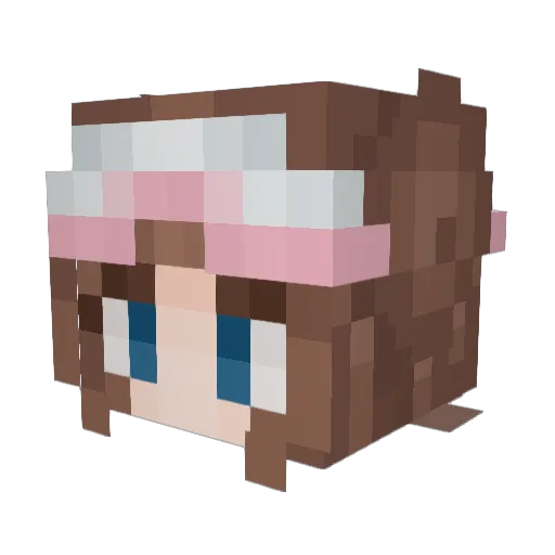 emieuuu Minecraft avatar head, 3D render