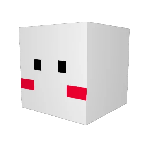 emifrai Minecraft avatar head, 3D render