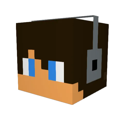 emigahPVP Minecraft avatar head, 3D render