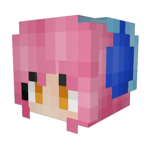 emiichan Minecraft avatar head, 3D render