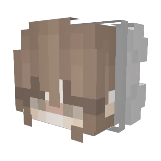 emiilya Minecraft avatar head, 3D render
