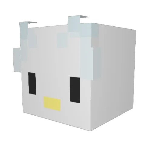 emiisaloser Minecraft avatar head, 3D render