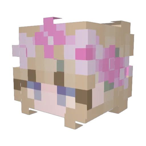 emiko2q Minecraft avatar head, 3D render