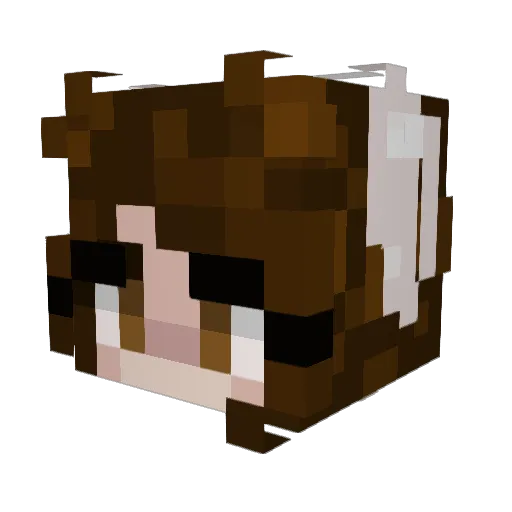 emiko_o Minecraft avatar head, 3D render