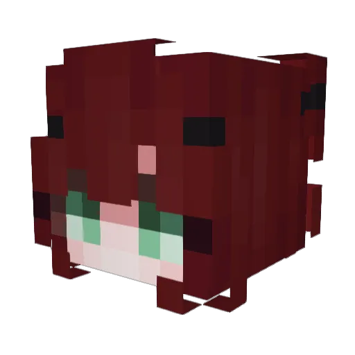 emikujo Minecraft avatar head, 3D render