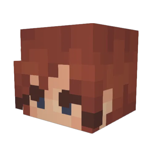 emilWRLD Minecraft avatar head, 3D render