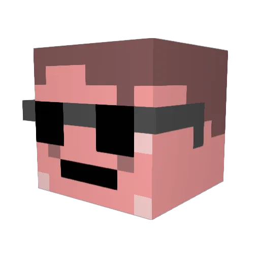 emil_b_1999 Minecraft avatar head, 3D render